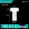 Vite in Nylon PA66 a Testa Tonda - M2, M3, M4, M5, M6, M8 Bullone di Fissaggio in Plastica