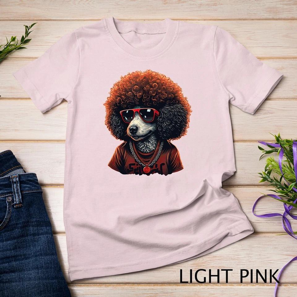 Funny Poodle Dog Miniature Poodle Toy Poodle Retro Sunset T-Shirt Unisex T-shirt 6 S