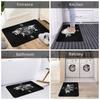Compass With World Map Front Floor Door Entrance Mat Indoor Cardinal Points Of Earth Kitchen Bathroom Doormat Garage Carpet Rug