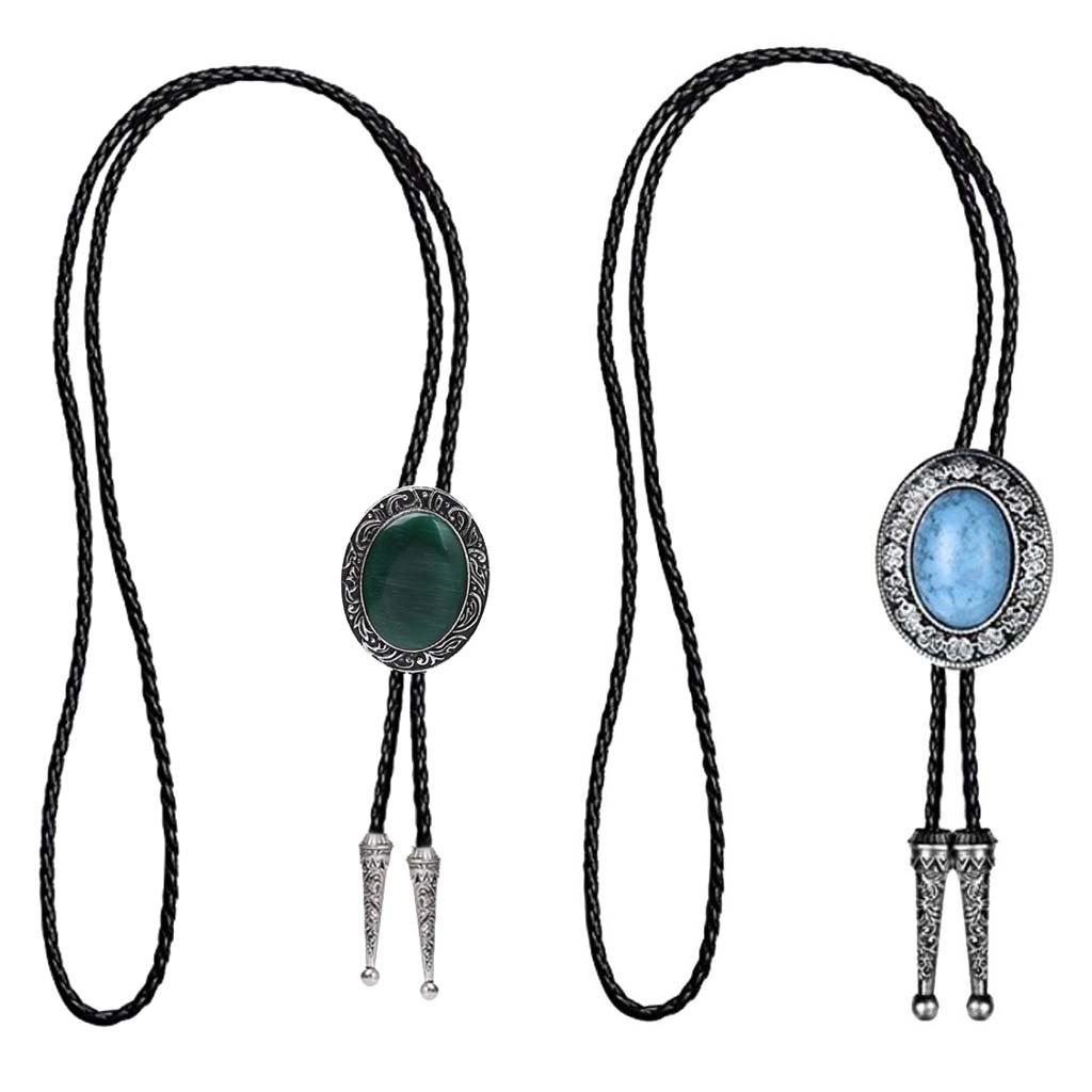 Native American Bolo Tie Necklace Western Alloy Lace Buckle for Wedding Party Fashion Event