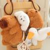 Animal Stuffed Doll Stay Wire Capybara Pendant Crocodile Goose Capybara Keychain Stuffed Animal Funny Capybara Doll