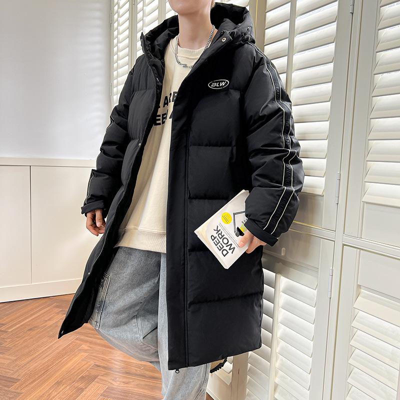 Winter Daunenjacke Herren Mittellang und Lang Sport und Freizeit Kapuzenjacke Zum Warmhalten