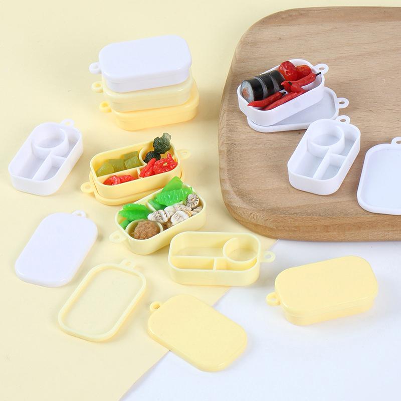 3Pcs Miniature Dollhouse Lunch Box Doll House Kitchen Food Decor Accessories Dollhouse Scene Toys