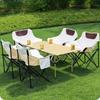 Mond-Liege Tragbares Outdoor-Campingtisch- und Stuhlset mit Rückenlehne - Praktisch für die Lagerung & Multifunktional einsetzbar