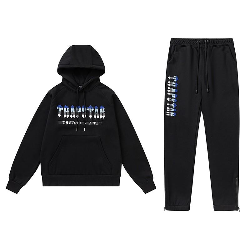Streetwear Hooded Sweatshirt Set Loose Fit Embroidery Winter Casual Top Youth