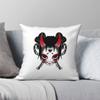 Geisha With Horns Comic Square Pillowcase Polyester Linen Velvet Creative Zip Decor Pillow Case Bed Cushion Case