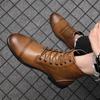 Fashion New British Style Mens Motorcycle Boots Genuine Leather Mens Casual Shoes Fashion Punk Style Boots Men High Quality Ankle Boots