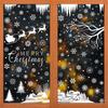Snowflake Scene Christmas Window Stickers: Holiday Atmosphere Glass Decor