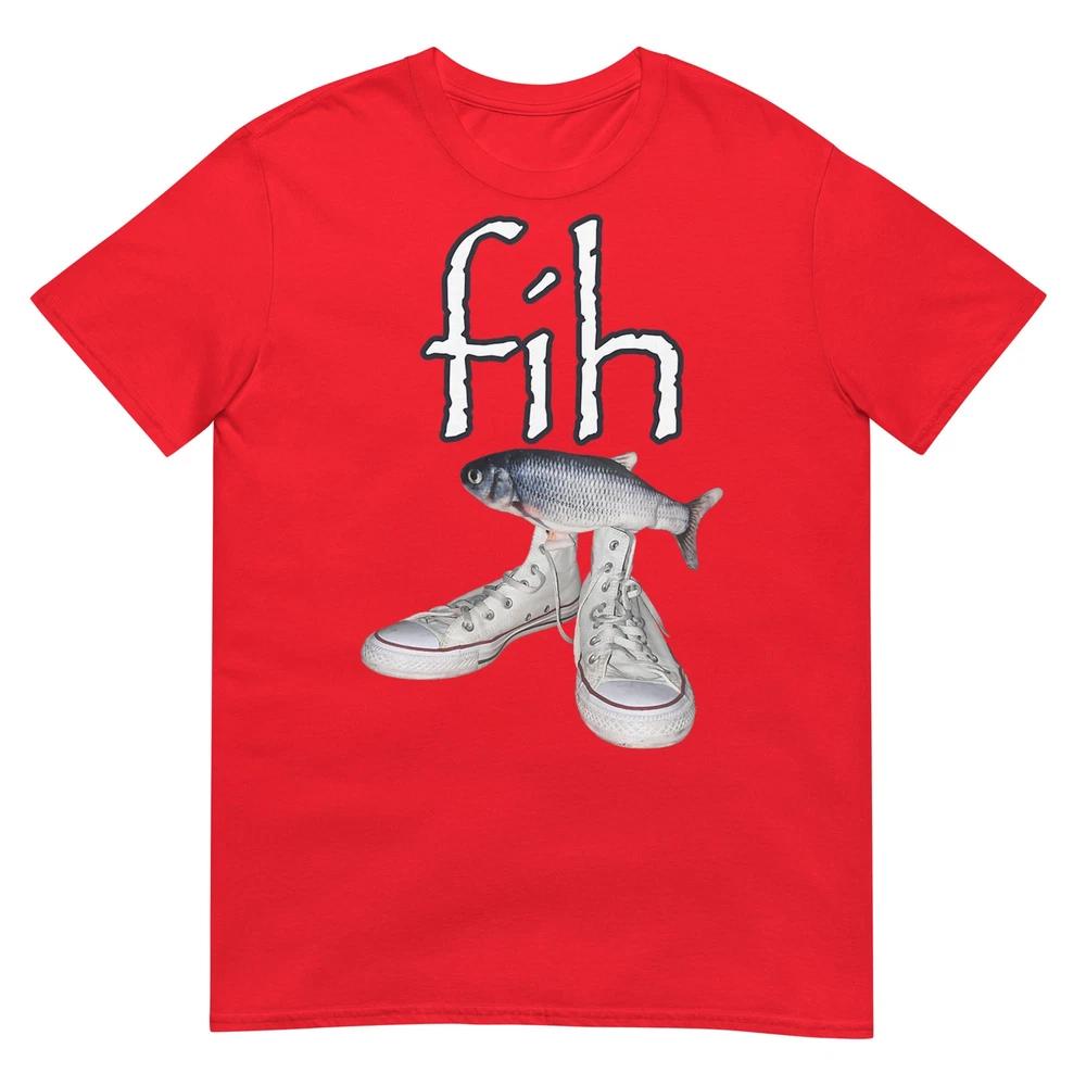 Fih Shoes Fish Funny Misspelled Fish Meme Fih Calling Humor Tshirt S