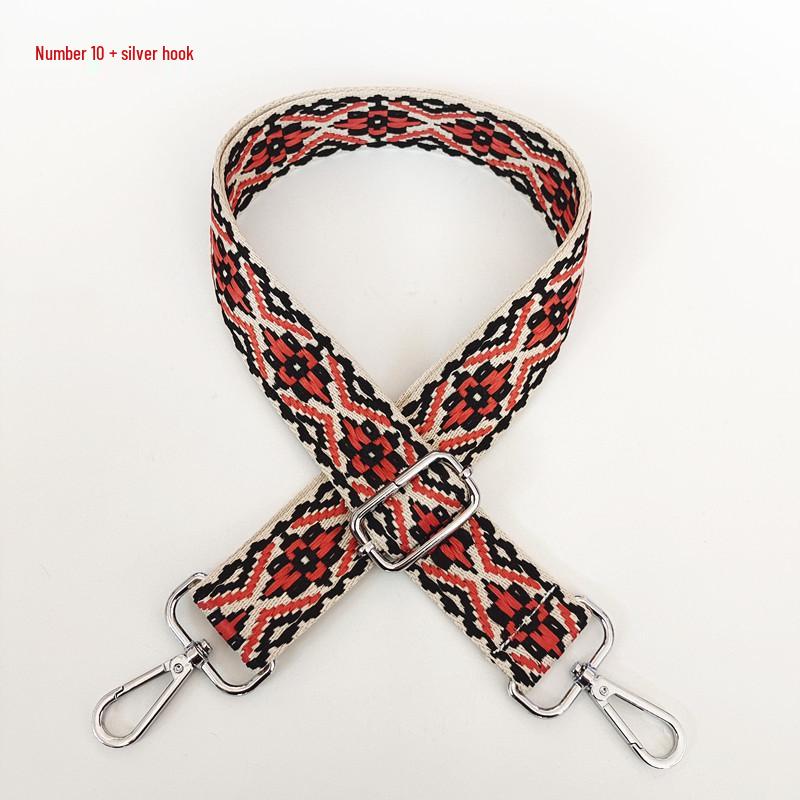 Colorful Jacquard Wide Shoulder Strap for Women's Bags - Canvas Crossbody and Backpack Accessory