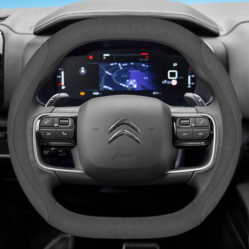 Kožený potah na volant pro Citroen C4X C5X C5 Aircross e-Berlingo C4 2021 2022 2023 2024 Auto doplňky interiéru