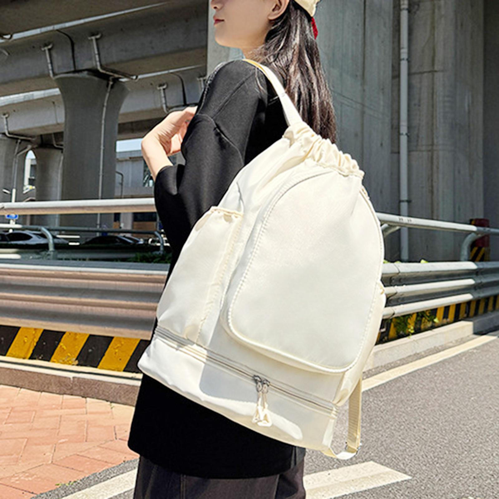 

Теннисный рюкзак, сумка для бадминтонной ракетки, аксессуары, рюкзак, сумка через плечо со шнурком для женщин бежевый