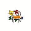 Colorful Cartoon Cat Brooch Cute Animal Brooch High-end Cartoon Cat Chest Chain Fade Resistant Backpack Small Pin