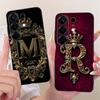 Fashion Crown Letter Case For Tecno Camon 50 4G Soft Black Silicone Back Cover For Tecno Camon50 4G CN5 Phone Cases