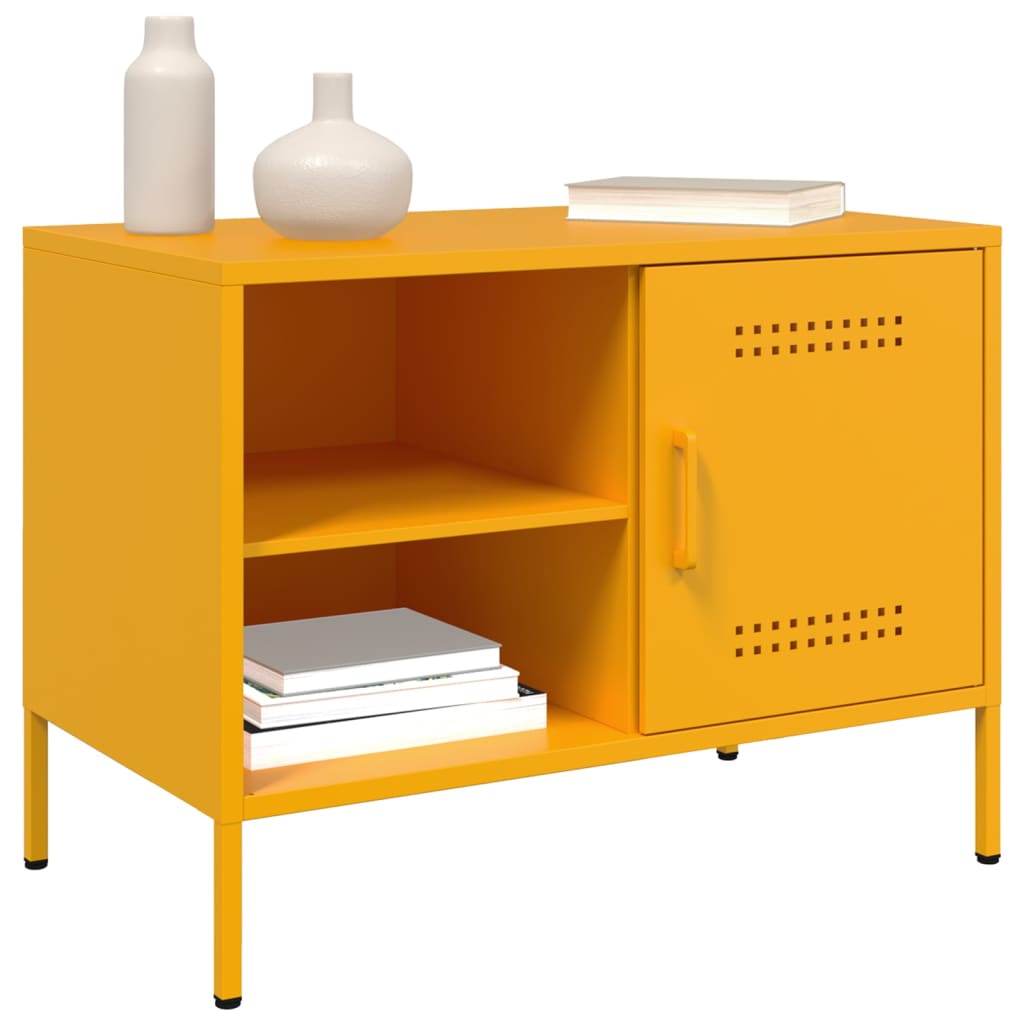 Vidaxl Szafka Pod Telewizor, Musztardowa, 68X39X50,5 Cm, Stalowa