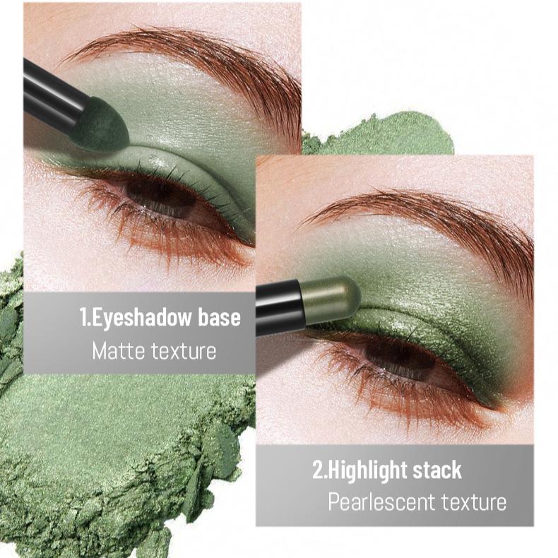 Lidschattenstift mit zwei Enden, Perlglanz-Lidschattenstift, Highlighter, Hervorhebung, nicht verschmierendes Augen-Make-up