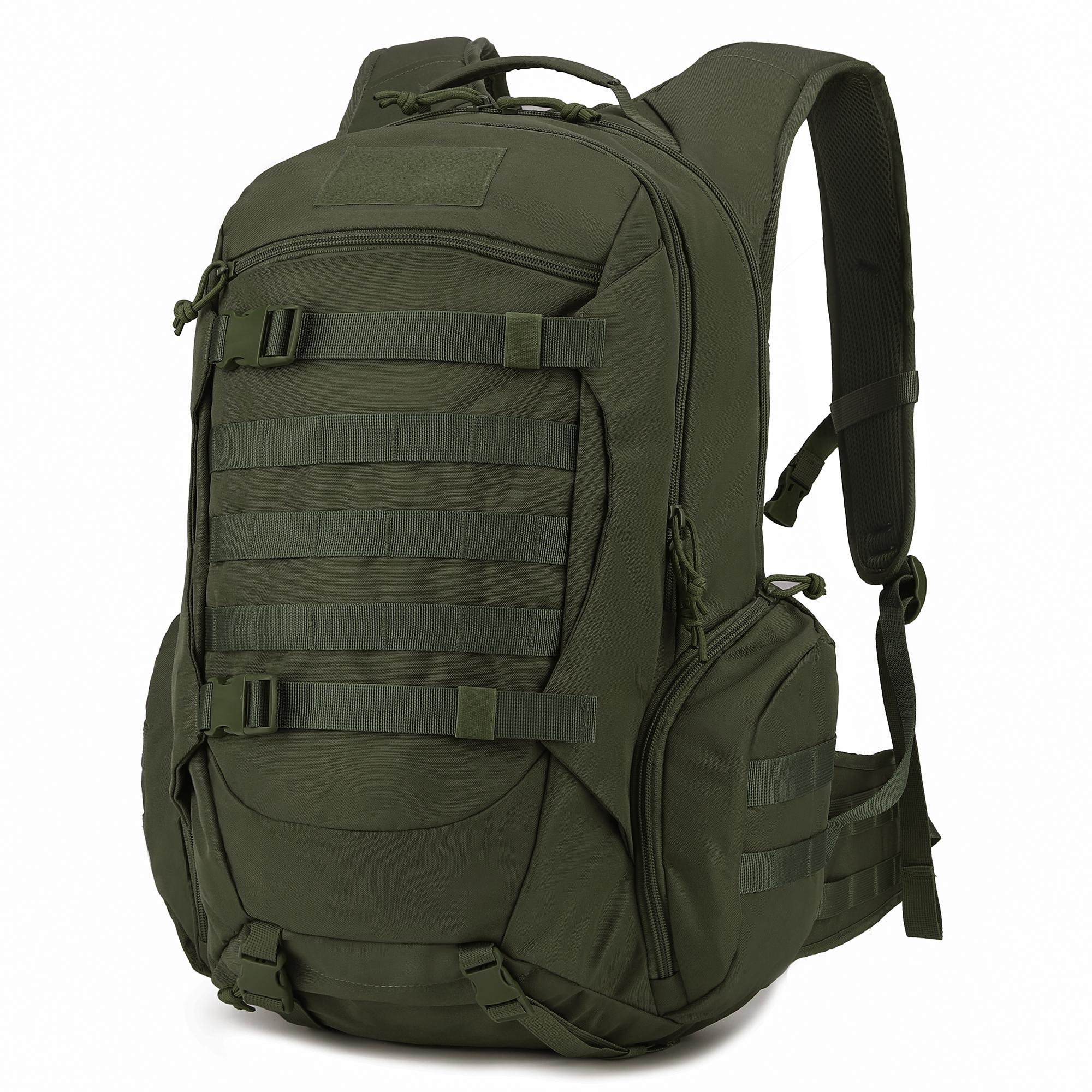 

Tactical Backpack With Rain Cover 35L Daypack For Men Trekking Fishing Sports Camping Hiking 600D Polyester Premium