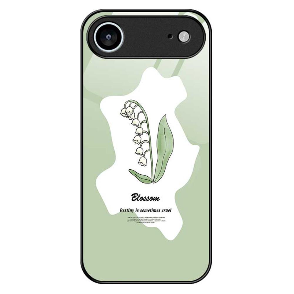 For iPhone 17 Air Case Anti Drop TPU PC Tempered Glass Pattern Printing Phone Back Cover