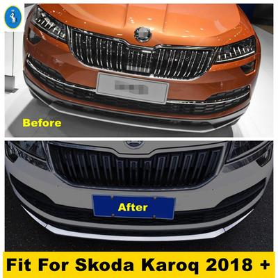 Autozubehör Frontstoßstange Untere Schwellerleiste Blende Zierleiste Dekorationspanel Abdeckung Verkleidung Passend für Skoda Karoq 2018 - 2025