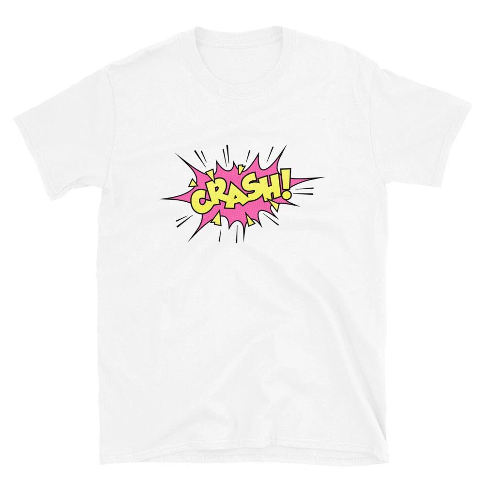 Crash! Comic Superhero Cartoon T-Shirt S