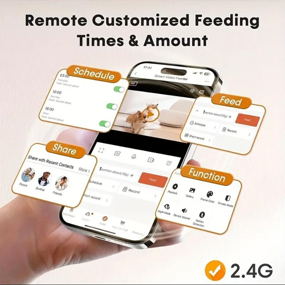 Camera Pet Feeder Timing Smart Automatic Feeder For Cats Dog Button WIFI APP Video Intelligent Dry Food Dispenser Fountain Bowl