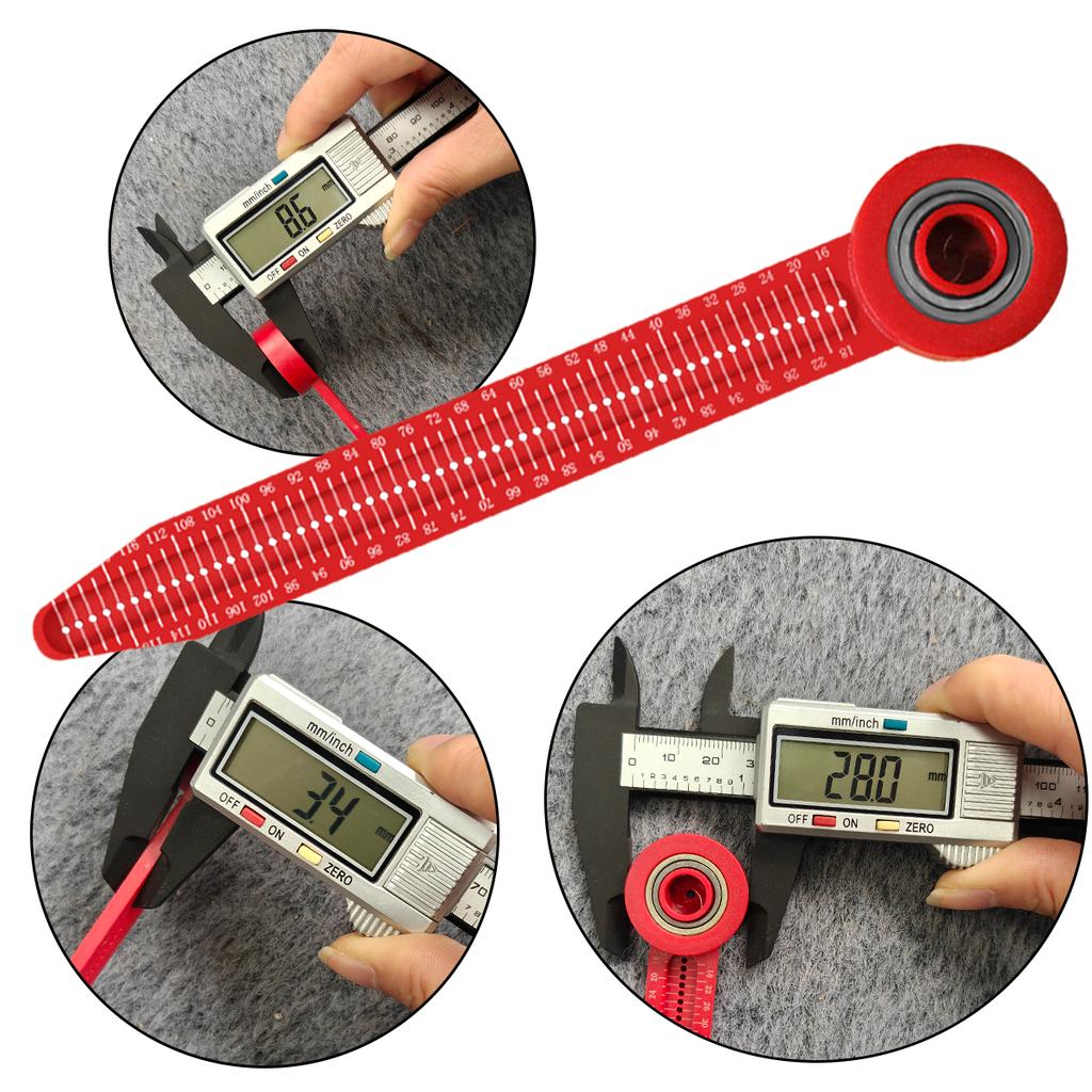 Precision Woodworking Plastic Compass & Circle Drawing Tool – Adjustable Rotary Ruler with Smooth Bearing