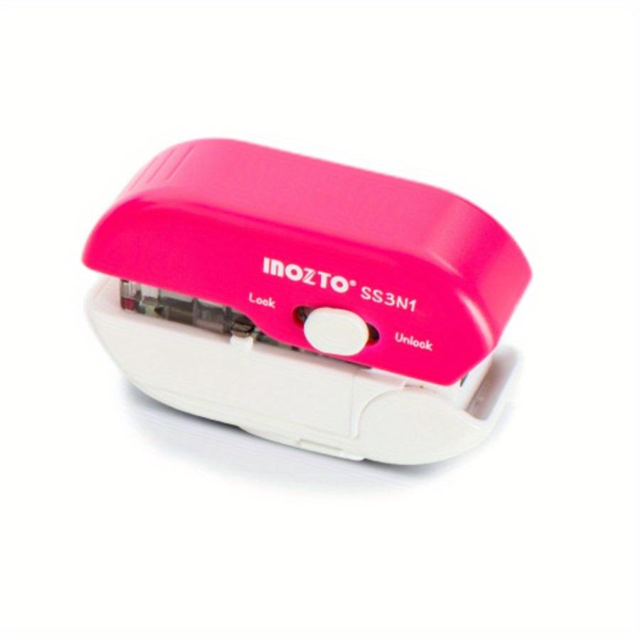 

1PC 3-in-1 Creative Stapler Mini Portable Press Labor Saving Multi-function Needle-free Stapler Hole Punch Letter Opener