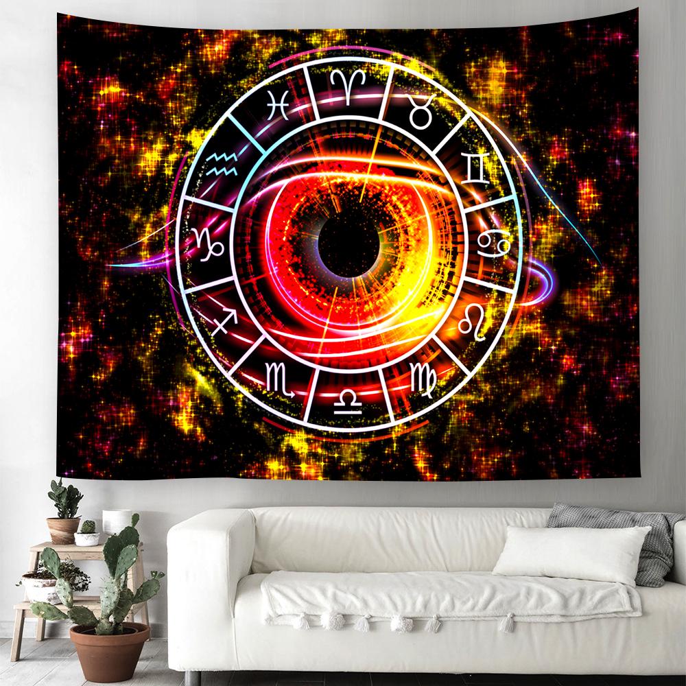 Zodiac Tarot Tapiserie Magic Array Tapiserie suspendată pe perete Decorare vrăjitorie mistică Decor hippie boem pentru dormitor