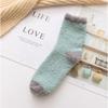 Socks Women's coral fleece socks Winter towel thickened sleeping socks Snow floor socks Medium tube socks Half fleece socks