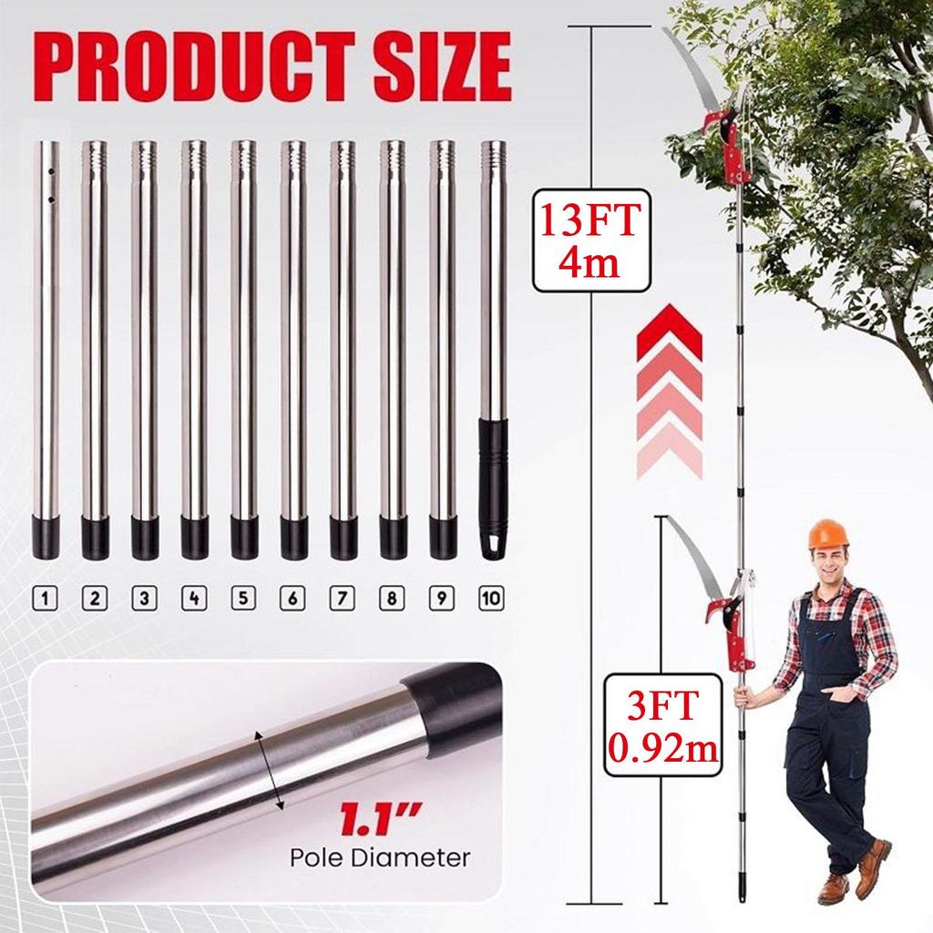 Tree Pruner Pole Saw Lightweight Trimmer Scissors Extendable Tree Pruner For Backyard Orchards Flowers Vineyards Large Farmlands