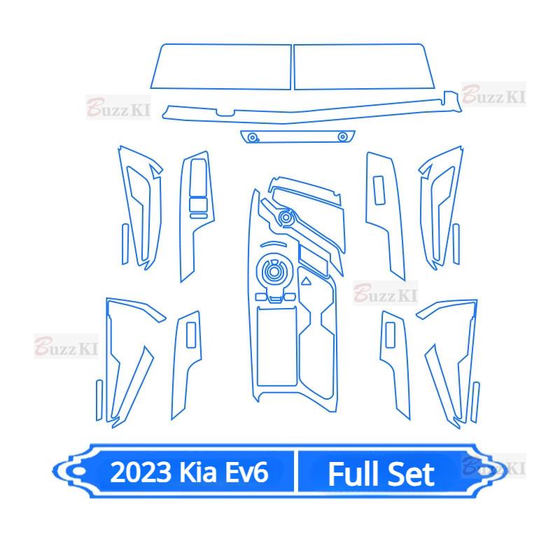 For Kia Ev6 Navigation Windows Central Control Car Film Interior Accessories Anti-scratch TPU Transparent Protector Film