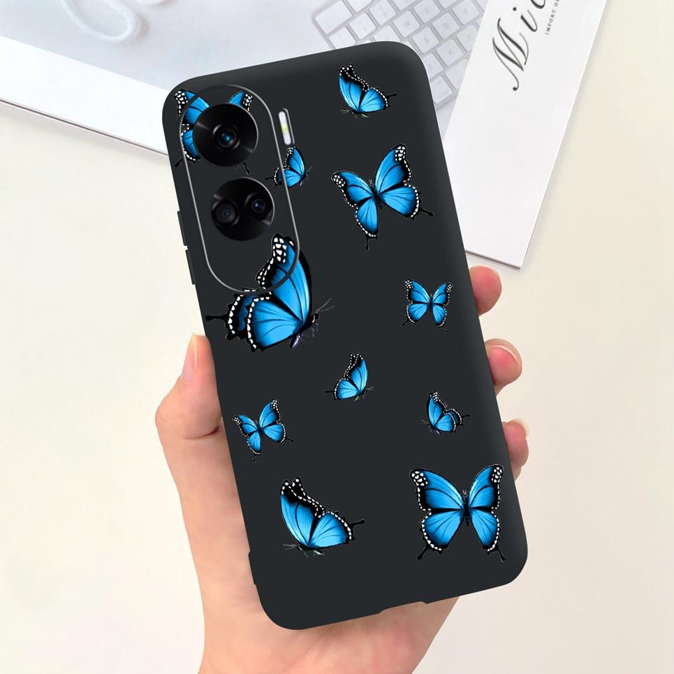 Case For Honor 90 Lite Honor X50i Cover Shockproof Back Coque Women Fashion Flower Butterfly Capas for Huawei Honor90 Lite Cover