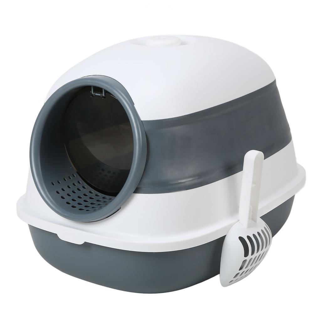 Cat Toilet Litter Box Fully Enclosed Splash Proof Odorless Hooded Cat Litter Pan with Lid for Cats