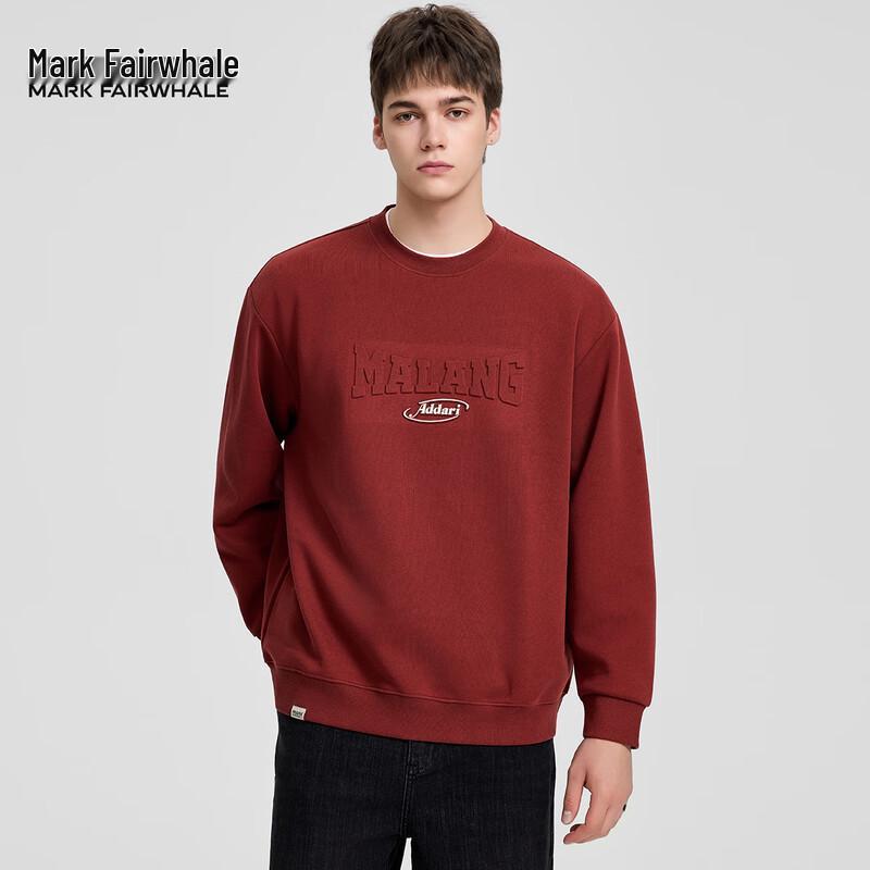 Mark Fairwhale Men's Letter Print Round Neck Sweatshirt