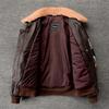 Genuine CowMen Leather Jacket Detachable Fur Collar Top G1 Flight Suit Jackets For Men Military Aviator Cowhide Coat Winter
