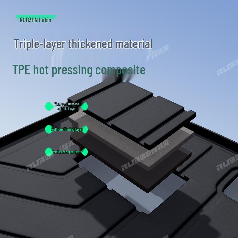 Ideal i6/i8 TPE Trunk Mat: Semi-enclosed, Non-slip, Wear-resistant Car Accessory