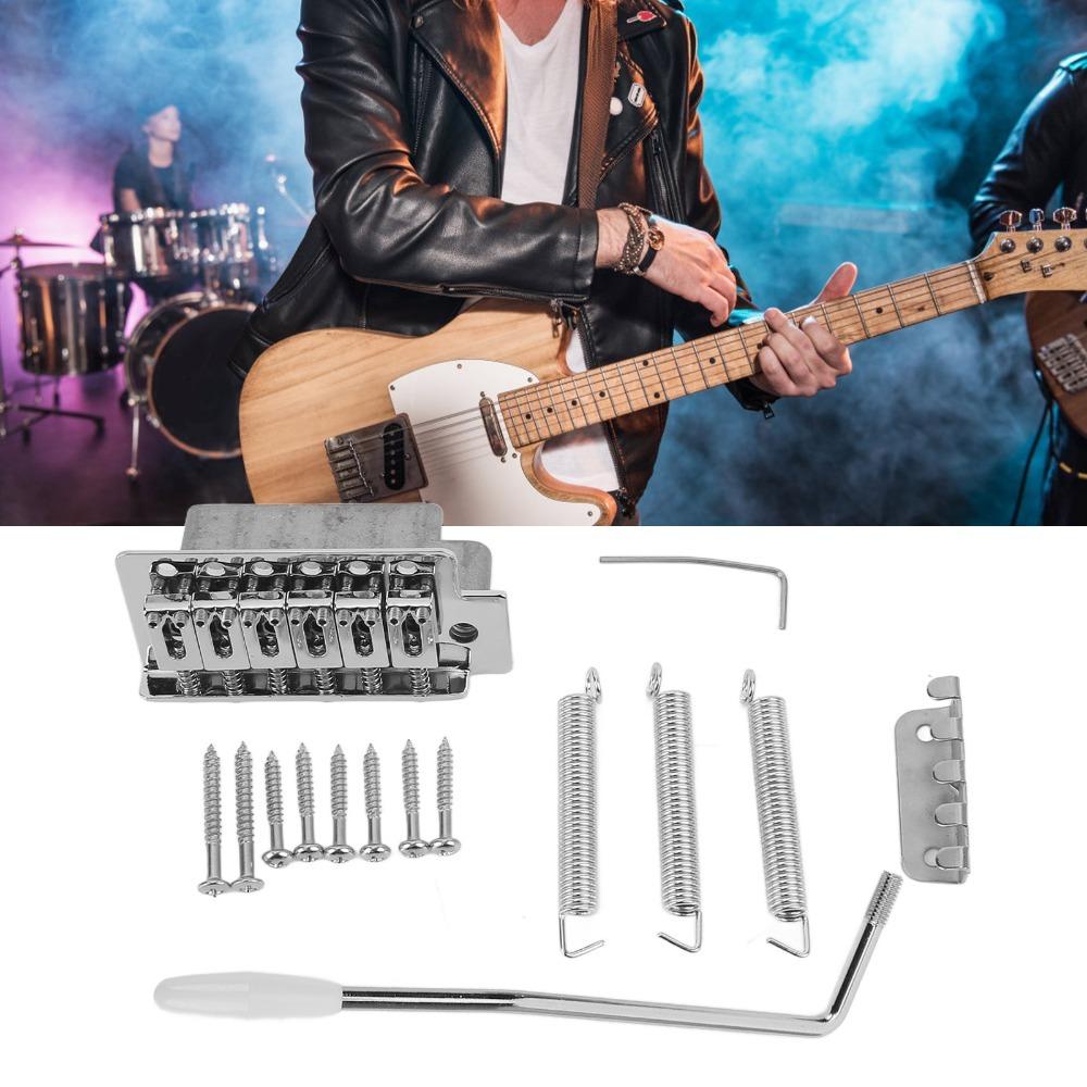 Black/Silver Tremolo Bridge Set Guitar Replacement Bridge  Electric Guitar Replacement серебряный