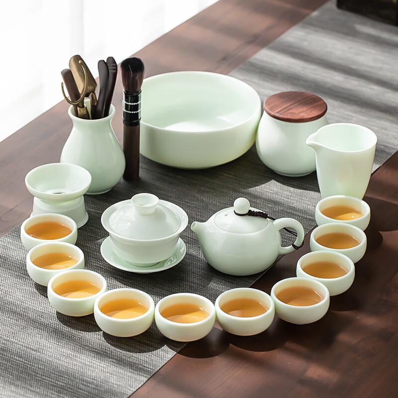 Emerald Jade Ceramic Kung Fu Tea Set