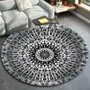 1pc Checkerboard Pattern Round Floor Mat, Non-slip for Living Room Bedroom Chair Carpets Home Decor Gifts, Home Decor Room Decor Outdoor Dec