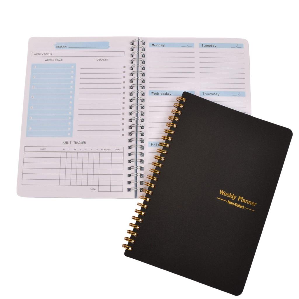 Grenzüberschreitender A5 Wochen-Spiralplaner-Tagebuch