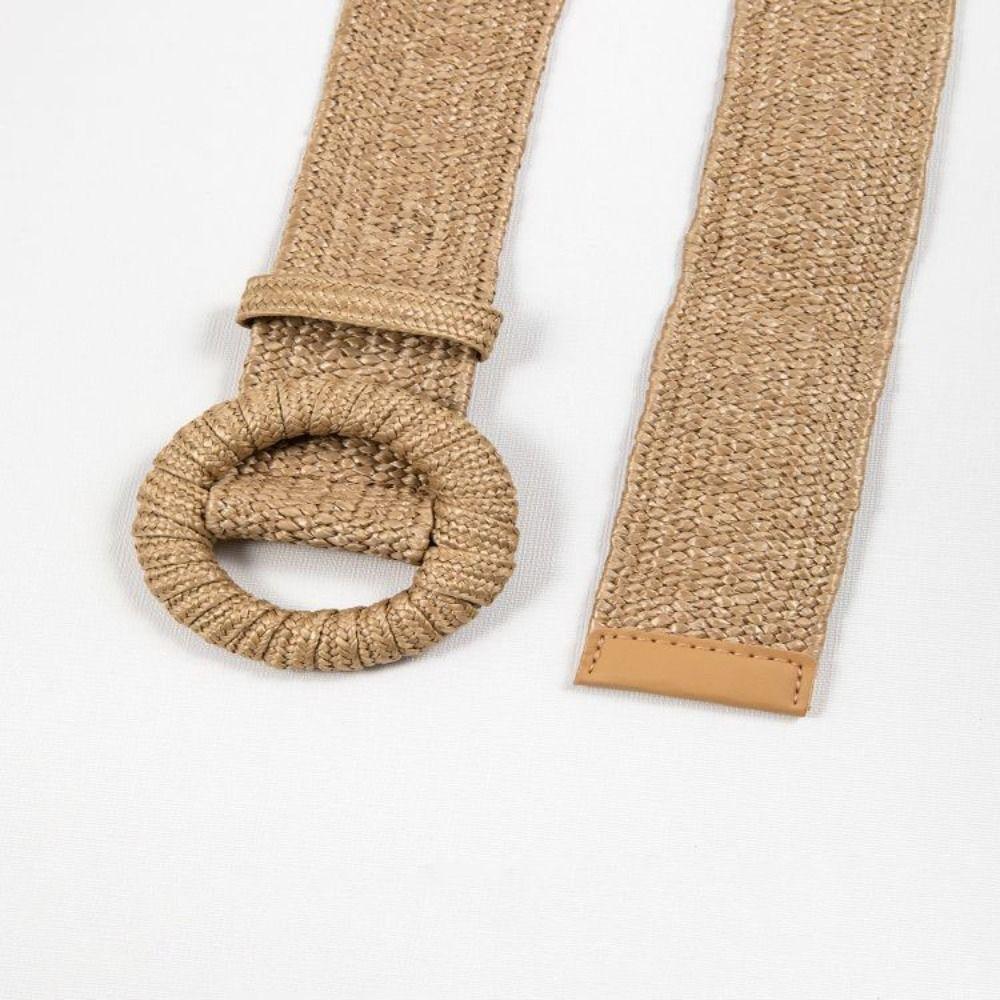 PP Grass Pin Buckle Belts Wide Skirt Accessories Bohemian Girdle Waistband  Dress