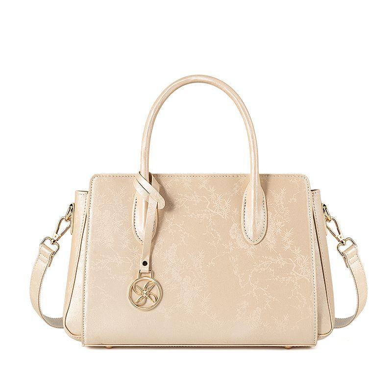 

Red Bag New Guo Feng Bridal Bag Wedding Bag Jacquard Embroider Handbag Mother Bag Annual Party Banquet Birthday Gift Jacquard apricot(Gift bag + silk scarf)