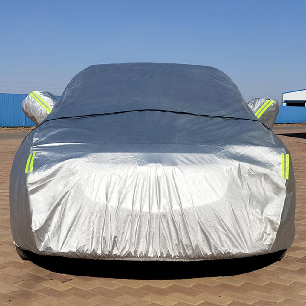 Car Cover 2 Layer Waterproof UV Protection Weatherproof Heat Insulation Outdoor Full Car Cover for