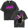 T-shirt Anime Nana Osaki Lavata Vintage Estetica Y2K Unisex Manica Corta Oversize Estate Cotone Retrò Streetwear 2026 Vendita Calda