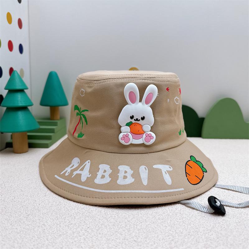 Children's Cartoon Beach Hat - Breathable, Spring/Autumn Style, Flat Top Bucket Hat
