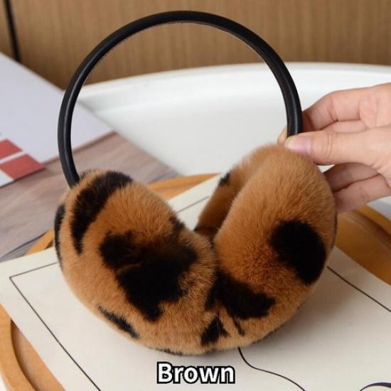 Women Warm Faux Rabbit Fur Earmuffs Plush Ski Ear Warmer Cover Earflap Winter