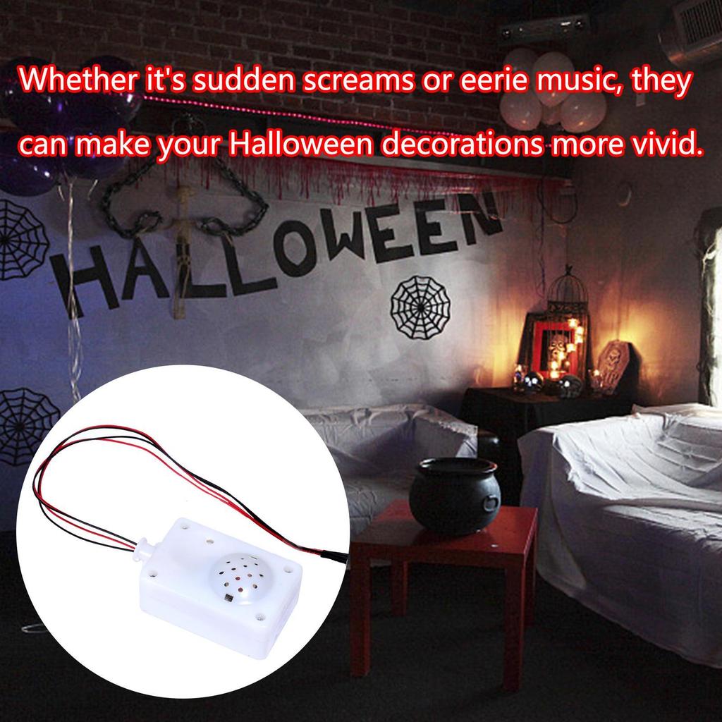 Halloween Sound Sensor Scream Speaker Horror Screaming Tricky Voice-activated Props Scary Sound Sensor Tools With Led Light