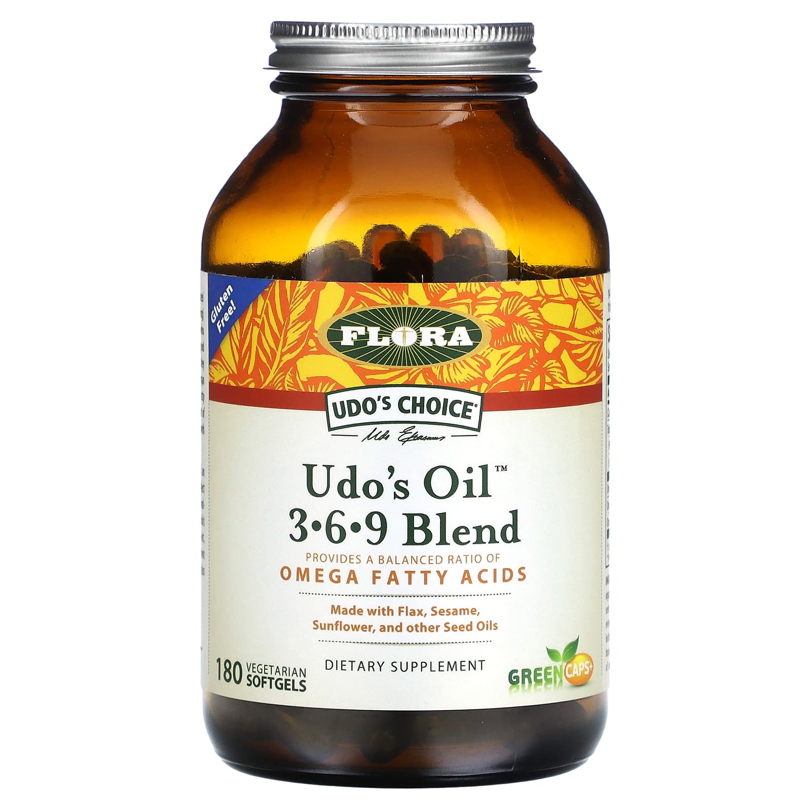 

Udo S Choice, Udo S Oil 3-6-9 Blend, Veggie Softgels 180 Tablets