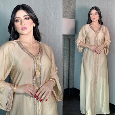 Women's Muslim Dress Dubai Women's Fashion Abaya Long Skirt Dress Plus Size Middle East Robe