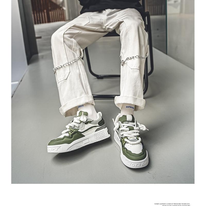 Herrenschuhe mit Studenten Dicke Sohle Sport Board Schuhe Weiße Schuhe Frühling Bequem Mode Atmungsaktiv Kleine Weiße Schuhe